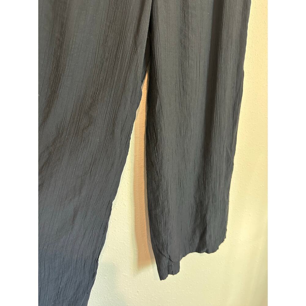 Abercrombie and Fitch Wide Leg Black Pants Size Medium Short - Picture 3 of 8